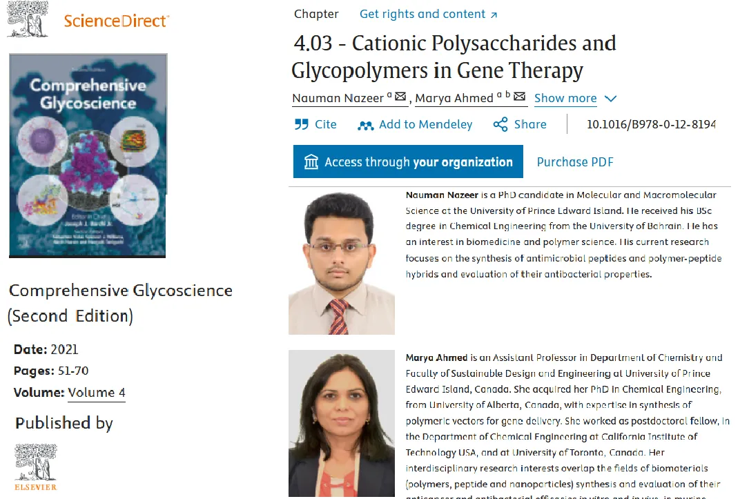 Comprehensive Glycoscience (book chapter) article page