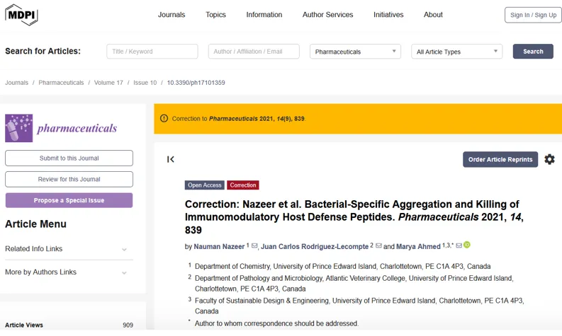 Pharmaceuticals 17, 1359 article page